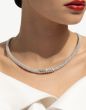 Silver, 18K & Diamond Prosecco Deco Wreath Necklace