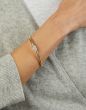 14K Diamond Heart Stretch Mesh Bracelet
