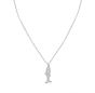Silver Rolo Chain Fish Pendant