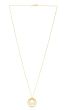 14K Diamond Cable Circle Pendant