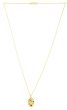 14K Gold Gemstone Inlay Oval Necklace