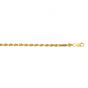 10K Gold 3.2mm Diamond Cut Lite Rope Chain 