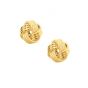 10K Gold Textured Love Knot Stud Earring