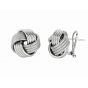 Silver Large Multirow Love Knot Earring
