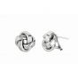 Silver Large Polished Love Knot Earring