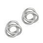 Silver Polished Loop Knot Earring