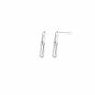 Silver Two Link Paperclip Dangle Earring