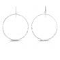 Silver Large Circle Mirror Chain Earring