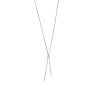 Silver "X" Lariat Bar Necklace