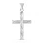 Silver Twisted Cross Pendant