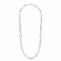 Silver Rounded Paperclip Link Chain 