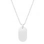 Silver Oval Tag Necklace