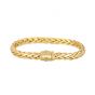 14K Gold Rounded Woven Bracelet