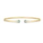 14K Blue Topaz Open Cuff Bangle