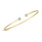 14K Blue Topaz Open Cuff Bangle