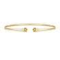 14K Citrine Open Cuff Bangle