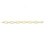 14K Gold Polished Three Plus One Oval Link Chain