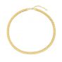 14K Gold Rib Link Necklace