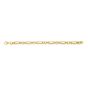 14K Gold Alternating Paperclip Round Links Chain 