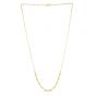14K Gold Bead Paperclip Necklace