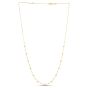 14K Gold Bead Station Necklace