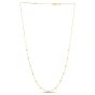 14K Gold Bead Station Necklace