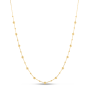 14K Gold Bead Station Necklace