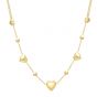 14K Adjustable Puff Heart Necklace