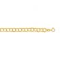 14K Gold Small Triple Link Charm Bracelet 