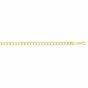 14K Gold 3.2mm White Pave Curb Chain 