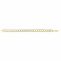 14K Gold 11.23mm White Pave Curb Chain 