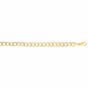 14K Gold 12.18mm White Pave Curb Chain 
