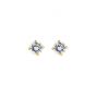 14K Gold 3mm Round CZ Stud Earring