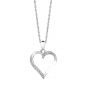 Silver Diamond .05ct Heart Necklace 