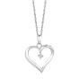 Silver Diamond .04ct Heart Necklace 