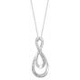 Silver Diamond Accent .03ct Infinity Necklace 