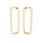 14K Endless Rectangle Hoops