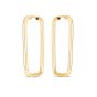 14K Endless Rectangle Hoops