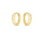 14K Curb Huggie Hoop