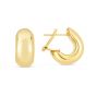 14K Gold Small Omega C-Hoops