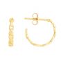 14K Yellow Gold Oval Links C Hoops