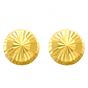 14K Gold Large Diamond Cut Burst Post Earring