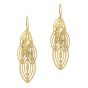 14K Gold Textured Dangle Earring