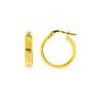 14K Gold Polished Greek Key Exterior Hoop Earring
