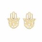 14K Gold Hamsa Stud Earring