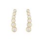 14K Gold Graduated Round Bezel CZ Ear Climber