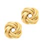 14K Gold Diamond Cut & Polished Love Knot Stud Earring