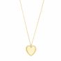 14K Gold Popcorn Radiating Heart Necklace 
