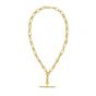 14K Gold Y Necklace with T-Bar 