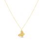 14K Gold Popcorn Butterfly Necklace 